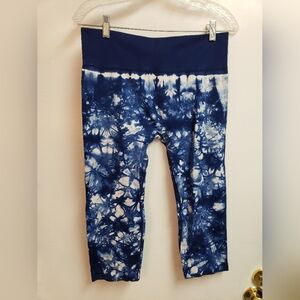ShoActive navy blue tie-dye leggings - L